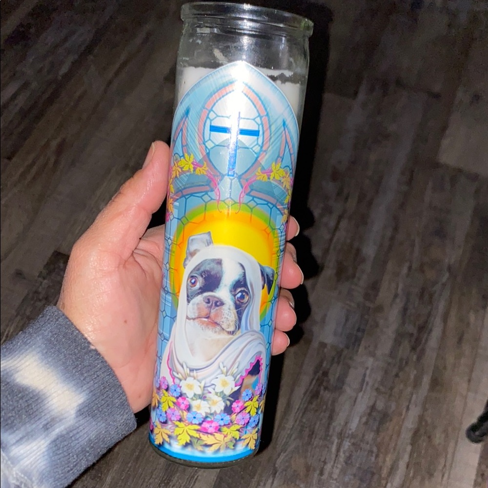 Boston Terrier Design Prayer Candle - Picture 3 of 3